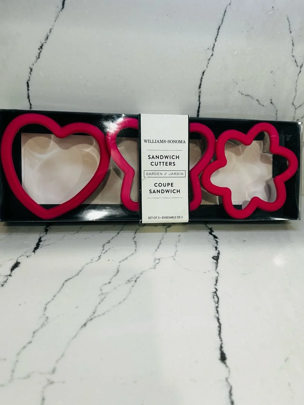 Williams Sonoma Pink Heart, Butterfly, Flower Sandwich Cutter Set